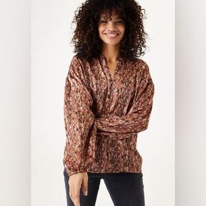 GARCIA | long sleeve Henley blouse | XL